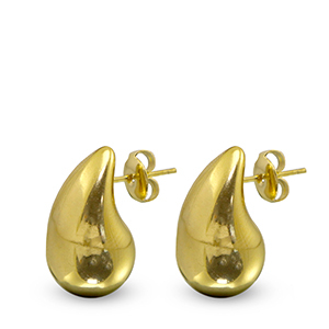 Pendientes Acero Inox gota Dorado
