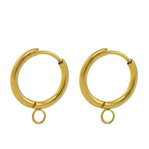 Pendientes Acero Inox criolla 16mm Dorado