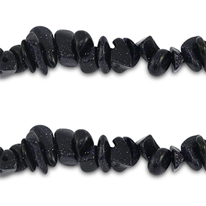 Abalorios chips Azul medianoche purpurina