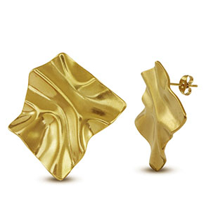 Pendientes Acero Inox cuadrado Dorado