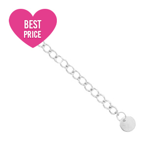 Fornituras Acero Inox extenci&oacute;n de cadena moneda 6mm Plateado