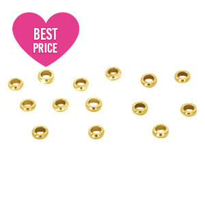 Fornituras Acero inox chafas 3mm Dorado