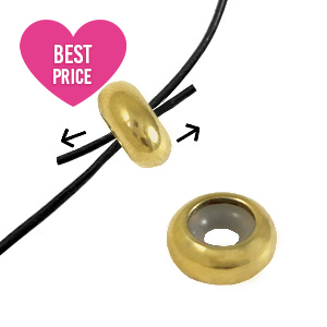 Fornituras Acero Inox abalorios de cierre deslizante 10x4mm Dorado