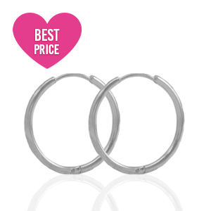 Pendientes Acero Inox criolla 17mm Plateado