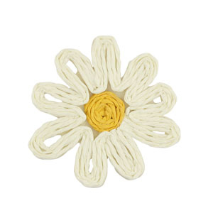 Colgantes Rafia flor 50mm Blanco