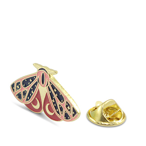 Pins mariposa nocturna Azul-rosa-dorado