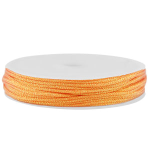 Hilo macram&eacute; trenzado 1mm Naranja met&aacute;lico
