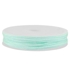 Hilo macram&eacute; trenzado 1mm Verde menta claro met&aacute;lico