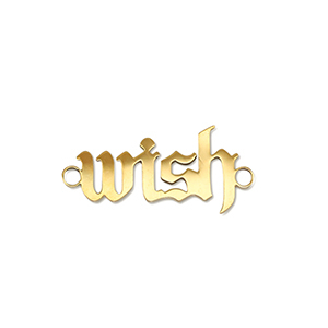 Colgantes Acero Inox entrepieza ''wish'' Dorado