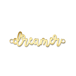 Colgantes Acero Inox entrepieza ''dreamer'' Dorado