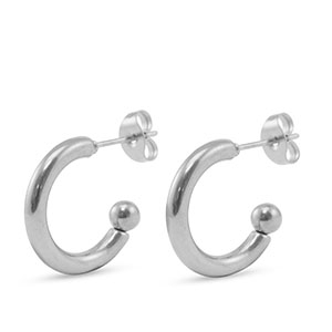 Pendientes Acero Inox Plateado