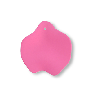 Colgantes acr&iacute;licos hoja Rosa magenta