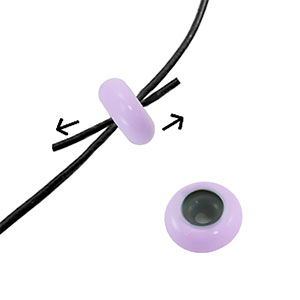 Abalorios de cierre deslizante esmalte 10x4mm P&uacute;rpura lila