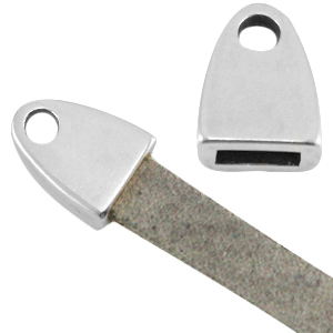 Terminal con anilla met&aacute;lico DQ Plata vieja (sin n&iacute;quel)