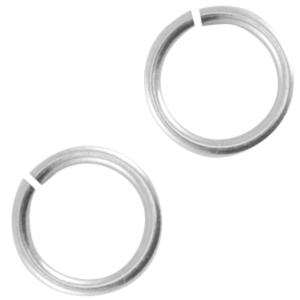 Anillas met&aacute;licas DQ 5.5mm Plata vieja (sin n&iacute;quel)
