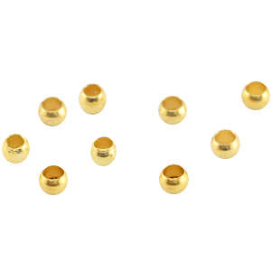 Chafas met&aacute;licas DQ 3.0mm oro (sin n&iacute;quel)