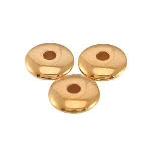 Abalorios met&aacute;licos DQ disco 4x1.5mm oro rosado (sin n&iacute;quel)