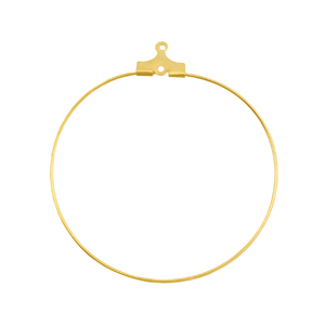 Fornituras met&aacute;licas DQ colgante/pendiente criolla 40mm oro (sin n&iacute;quel)