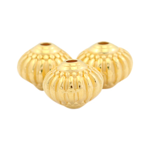 Abalorios met&aacute;licos DQ deco 8x7mm Dorado (sin n&iacute;quel)
