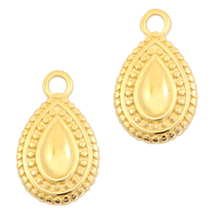Colgantes met&aacute;licos DQ gota Dorado (sin n&iacute;quel)