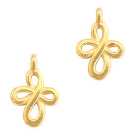 Colgantes met&aacute;licos DQ infinito doble Dorado (sin n&iacute;quel)