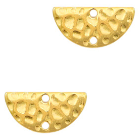 Colgantes met&aacute;licos DQ entrepieza medio c&iacute;rculo Dorado (sin n&iacute;quel)