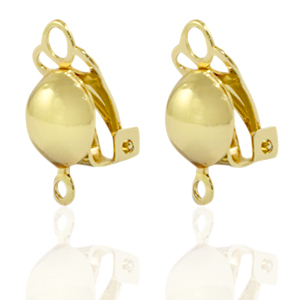 Fornituras met&aacute;licas DQ pendientes clip Dorado (sin n&iacute;quel)