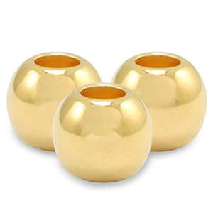 Abalorios met&aacute;licos DQ 5mm Dorado (sin n&iacute;quel)
