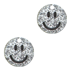 Colgantes Plexx smiley Plateado glitter