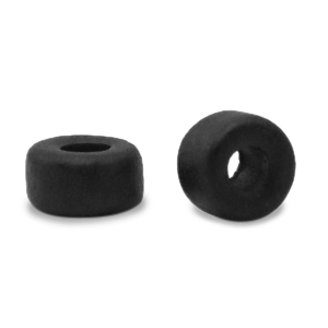 Abalorios de cer&aacute;mica griega DQ 7mm Negro