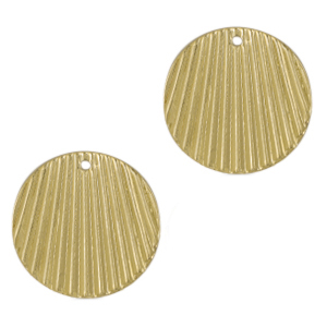 Colgantes met&aacute;licos DQ 21mm Dorado (sin n&iacute;quel)