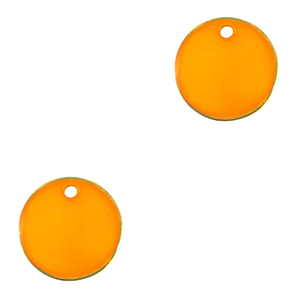 Colgantes met&aacute;licos DQ 10mm Dorado-naranja ne&oacute;n (sin n&iacute;quel)