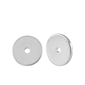 Abalorios met&aacute;licos DQ disco rondeles 8mm Plata vieja (sin n&iacute;quel)