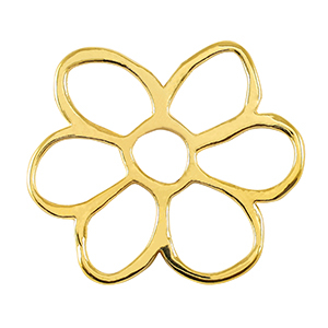 Colgantes met&aacute;licos DQ colgante / entrepieza flor Dorado (sin n&iacute;quel)