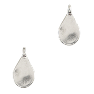 Colgantes met&aacute;licos DQ gota Plata vieja (sin n&iacute;quel)