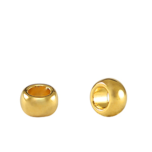 Abalorios met&aacute;licos DQ rondeles 5mm Dorado (sin n&iacute;quel)