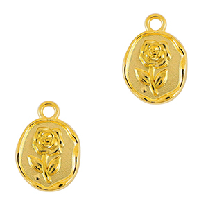 Colgantes met&aacute;licos DQ rosa Dorado (sin n&iacute;quel)