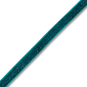 Cinta de terciopelo Azul verdoso-brillo plateado