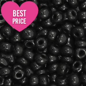 Rocalla cristal 6/0 (4mm) Negro
