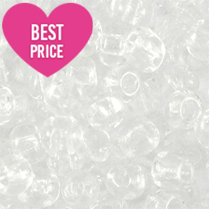 Rocalla cristal 6/0 (4mm) Cristal transparente