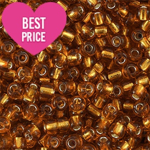 Rocalla cristal 6/0 (4mm) Marr&oacute;n cobrizocon revestimiento plateado