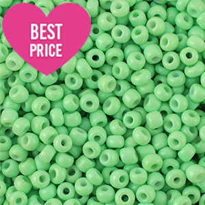 Rocalla cristal 8/0 (3mm) Verde claro