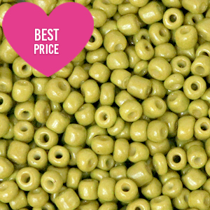 Rocalla cristal 12/0 (2mm) Verde or&eacute;gano