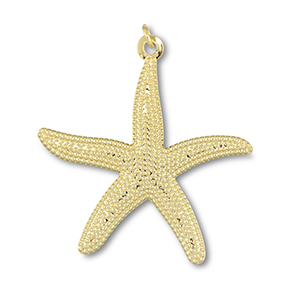 Metal TQ lat&oacute;n colgante estrella de mar Dorado