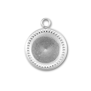 BY31&reg; Colgantes Acero Inox con engaste para SS39 chat&oacute;n Plateado