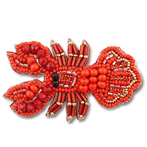 Broches c&aacute;ncer Rojo-dorado