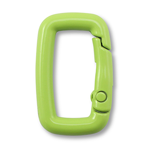 Fornituras coloridas de llavero rect&aacute;ngulo Verde