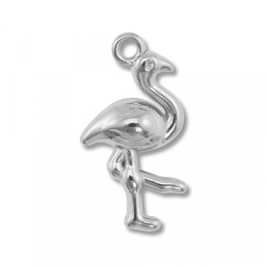 Colgantes Acero Inox flamingo Plateado