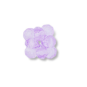 Colgantes faceteados flor Lila transparente