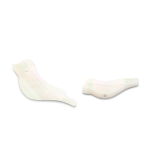 Abalorios conchas p&aacute;jaro Blanco (color natural)